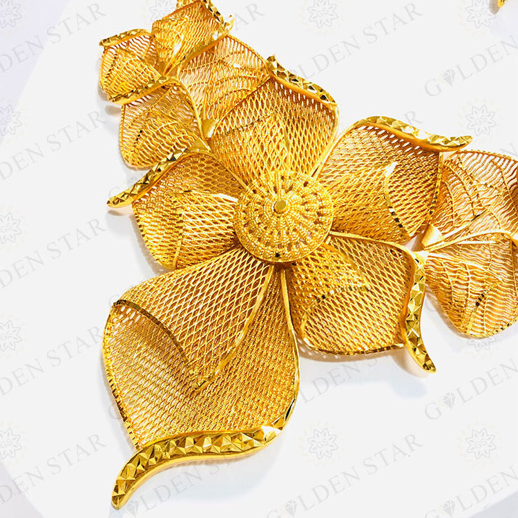 Golden Star Jewelry custom gold Different materials necklace african jewelry with earrings