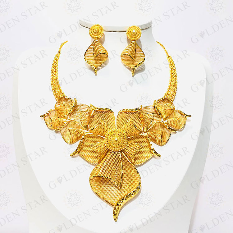 Golden Star Jewelry custom gold Different materials necklace african jewelry with earrings