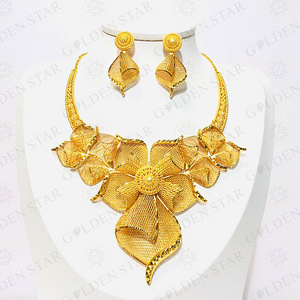 Golden Star Jewelry custom gold Different materials necklace african jewelry with earrings