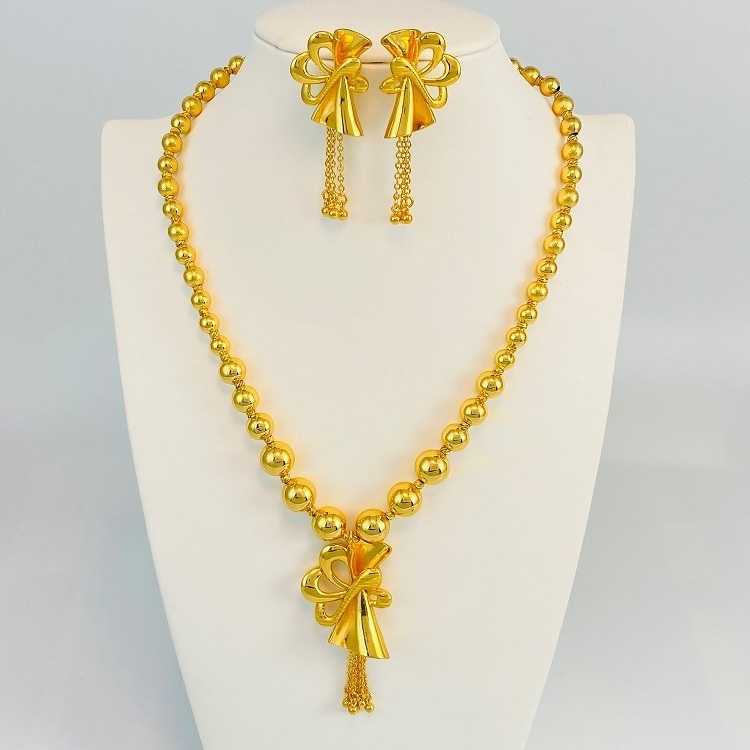 Golden Star jewelry custom18k gold Different materials african jewelry sets with earrings