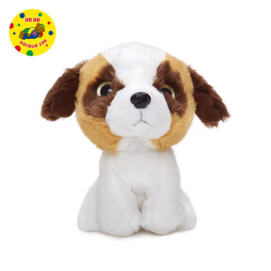 Animated stuffed plush soft toy dogs with big head