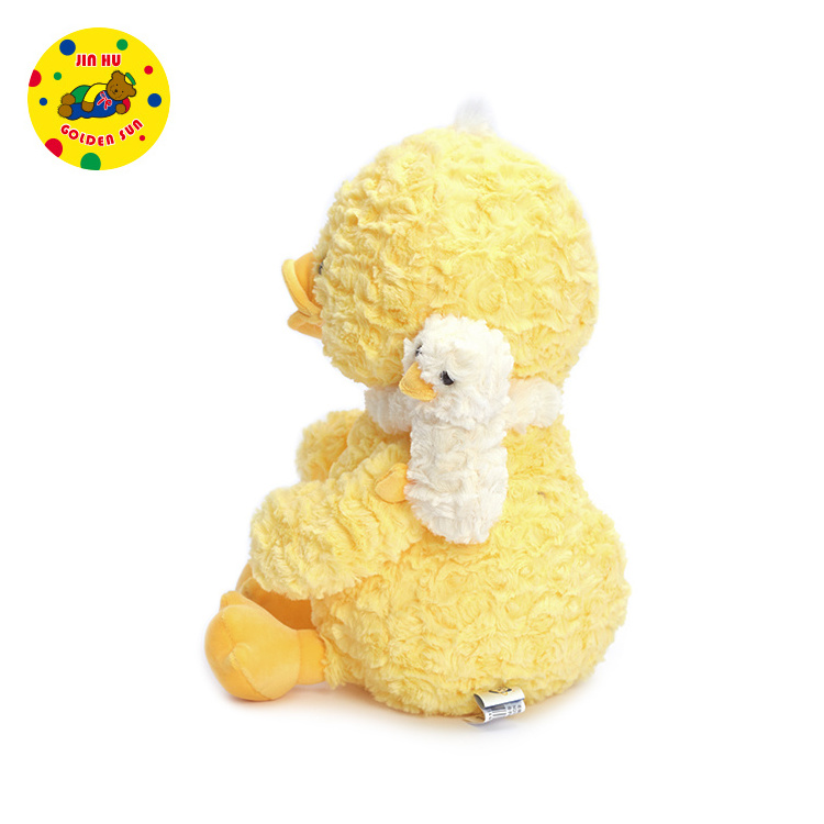 New design stuffed animal toy Mother and child duck doll healing companion girly heart throw pillow toys