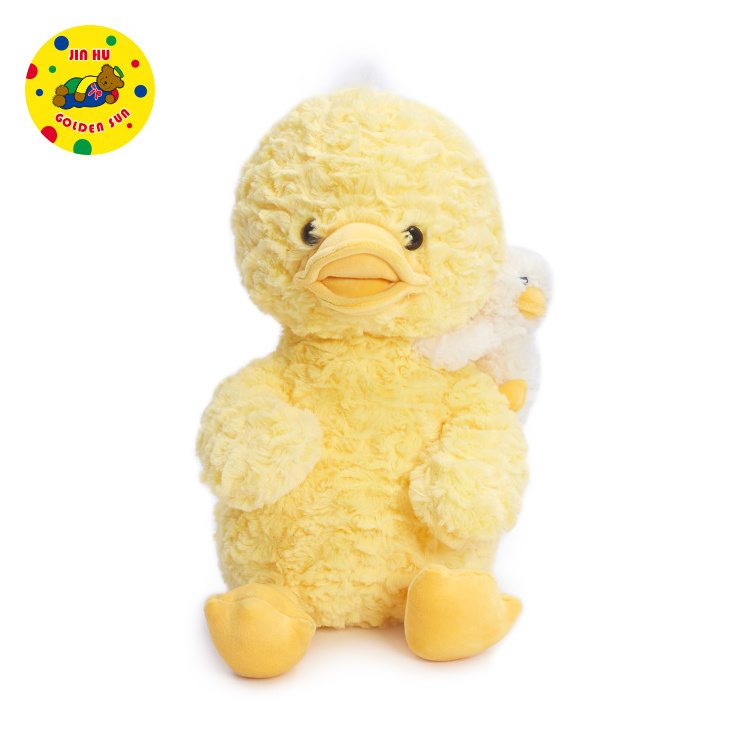 New design stuffed animal toy Mother and child duck doll healing companion girly heart throw pillow toys