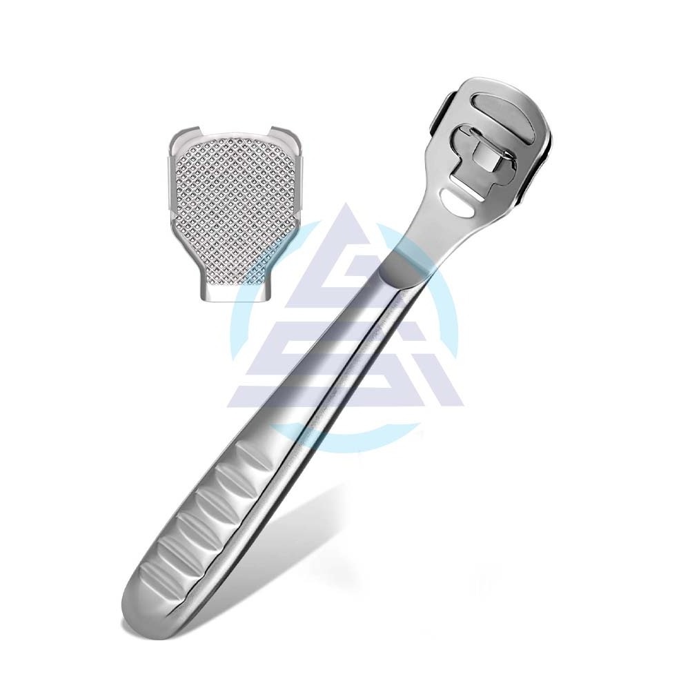 Callus Shaver Set Stainless Steel Callus Shaver and 1 Foot Care Foot File, Hand Feet Hard Dry Skin Remover