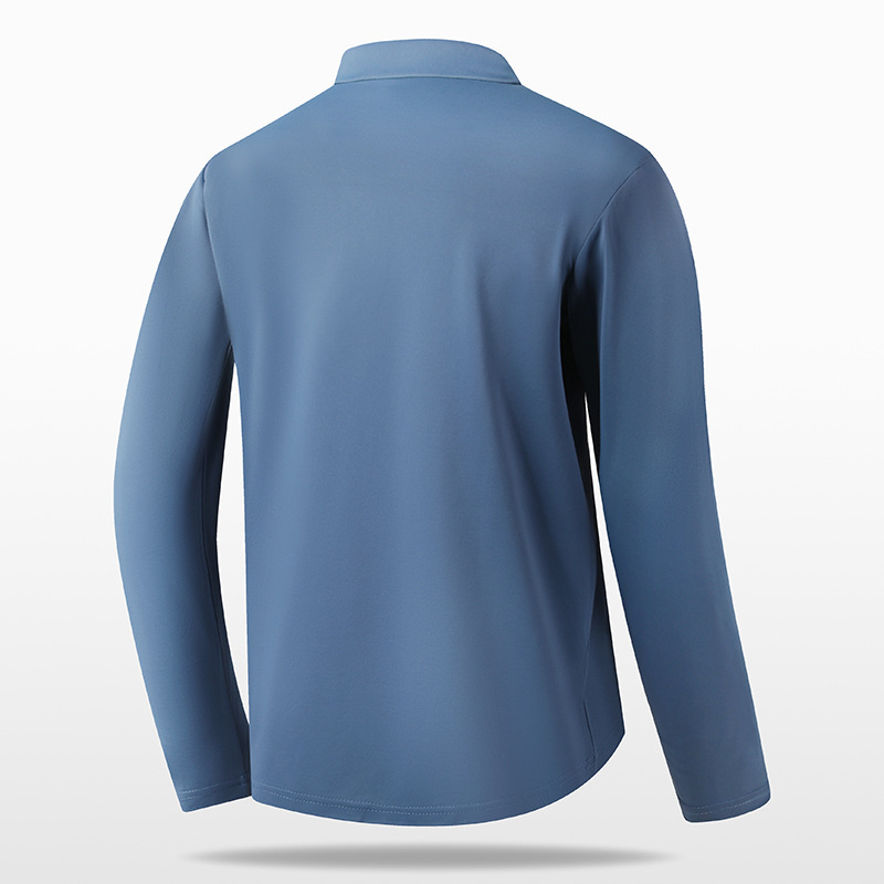 OEM 2024 Wholesale high quality new sports stand collar shirt POLO men long sleeve outdoor running sports shirt match T-shirts