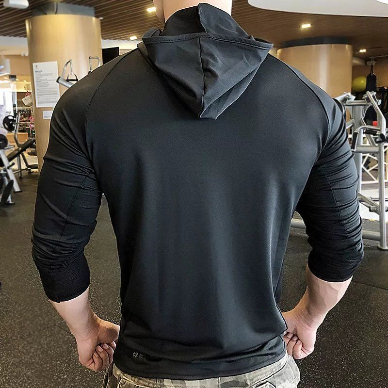 New Design Outdoor Zip up Running Jacket fitness men's quick drying slim Hoodies Jacket long sleeved hoodie training sportswear