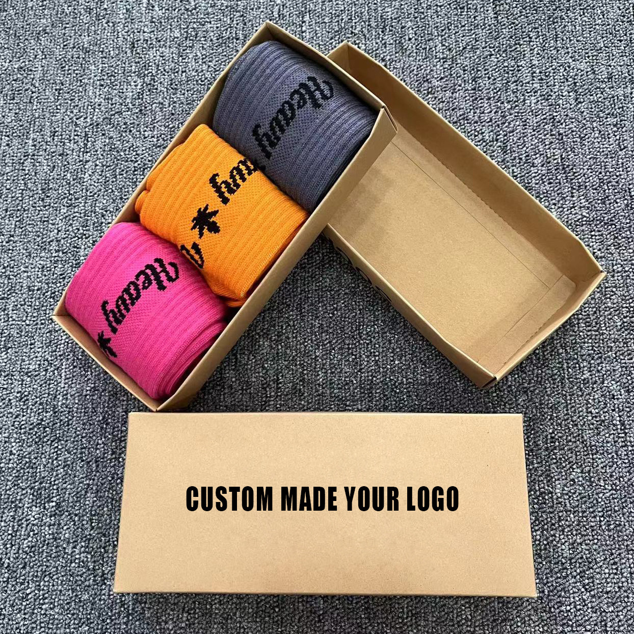 Cheap Fashion Sports Socks Cheap Street Men Basketball Socks Box Cotton Design OEM Print Embroidery Crew Custom Logo Socks