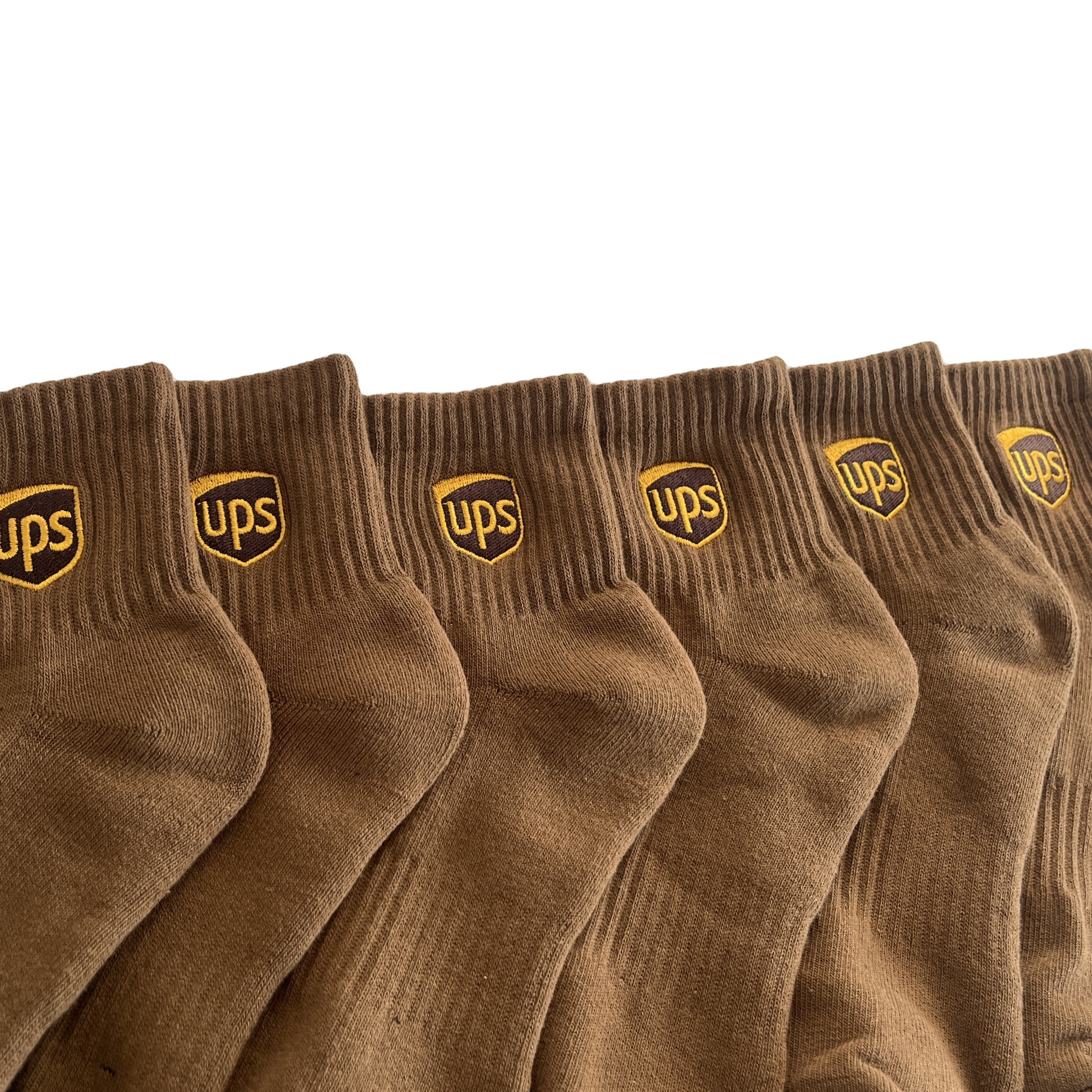 Custom Wholesale Newest Design UPS Logo Brown Anklet Socks High quality socks