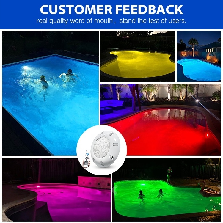 295Mm 40Mm Wireless Control Pc Super Slim Flat Panel Led Swimming Pool Led Underwater Light With High Quality