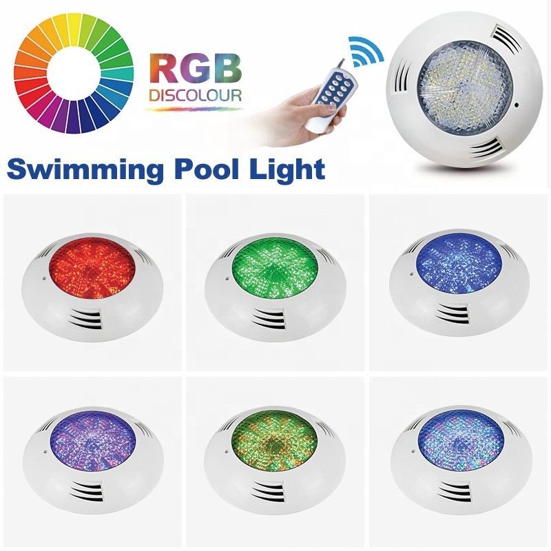 Tadpole ABS 12V 18W Rgb Rf Wireless Remote Underwater Lighting IP68 Waterproof Colorful Under Water Led Swimming Pool Light