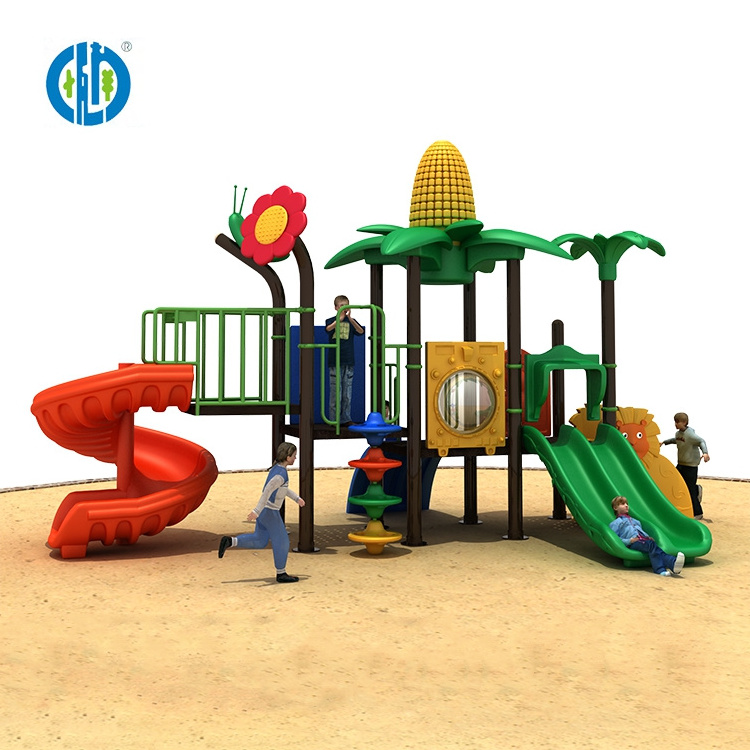 Amusement park children large outdoor plastic slide combination playground equipment slides