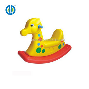 Children outdoor funny style amusement park plastic toy outdoor rocking horse