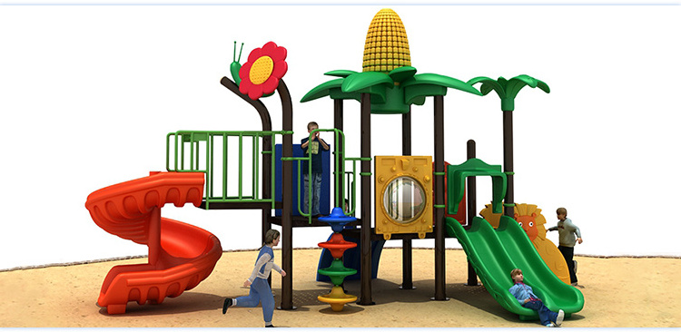 Amusement park children large outdoor plastic slide combination playground equipment slides