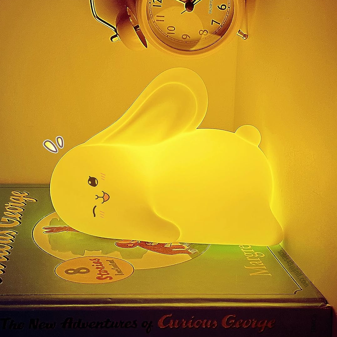 Unique Kawaii Rechargeable Night Light Home Decoration Lighting Led Table Lamp Cute Bunny Nursery Night Light for Kids