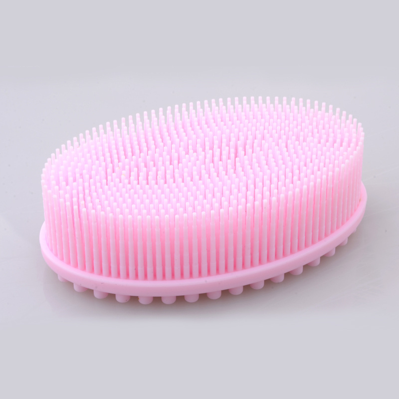 Ultra Soft Silicone Bay Bath Scrubber Sponge Anti-bacterial Body Shower Massager Silicone Baby Bath Brush