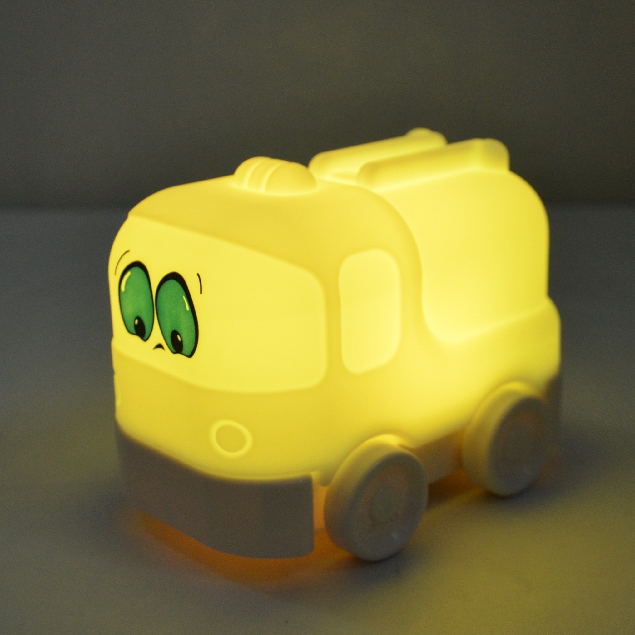 Rechargeable LED children's nursery Soft Silicone Fire truck night light with remote control for children's nursery