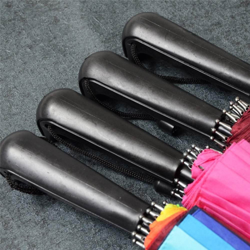 Wholesale High Quality Chromatic Multicolor 16 Ribs Rainbow Umbrella For Sale