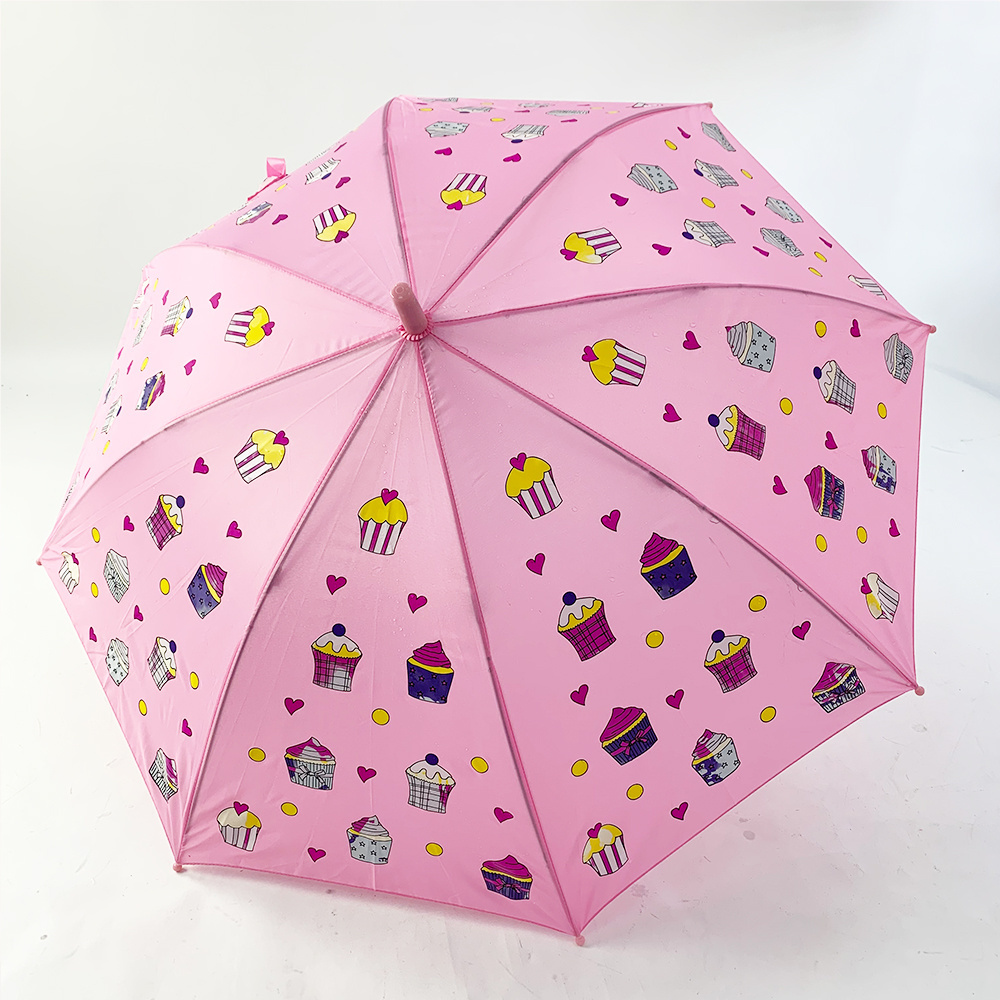 Promotional Magic Printing Color Change When Wet Children Kids Umbrella for the rain