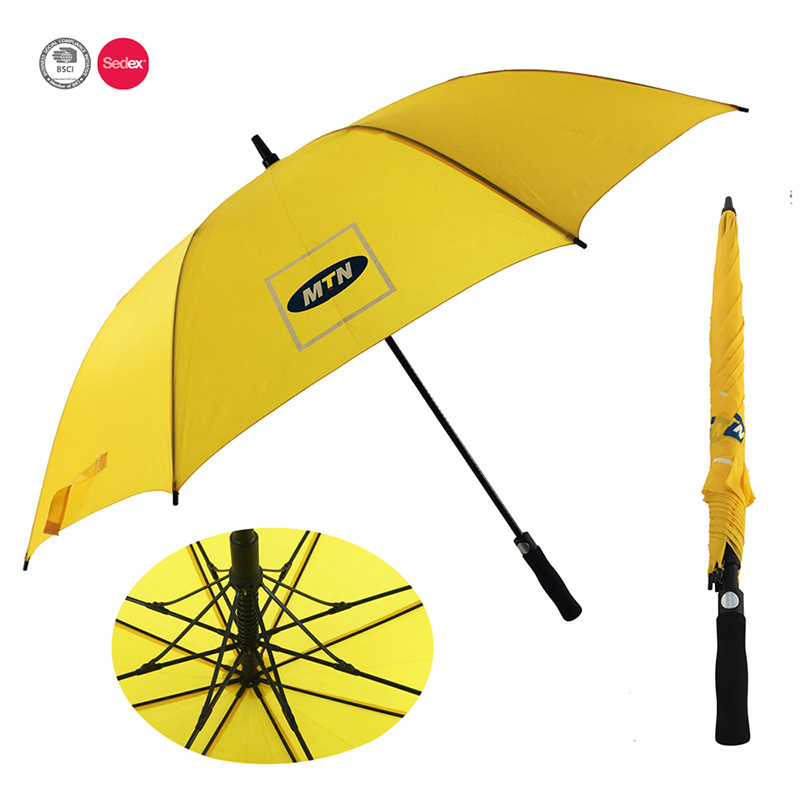 Custom New Model Windproof Rain Gift Golf Umbrella With Logo Printing For Promotion