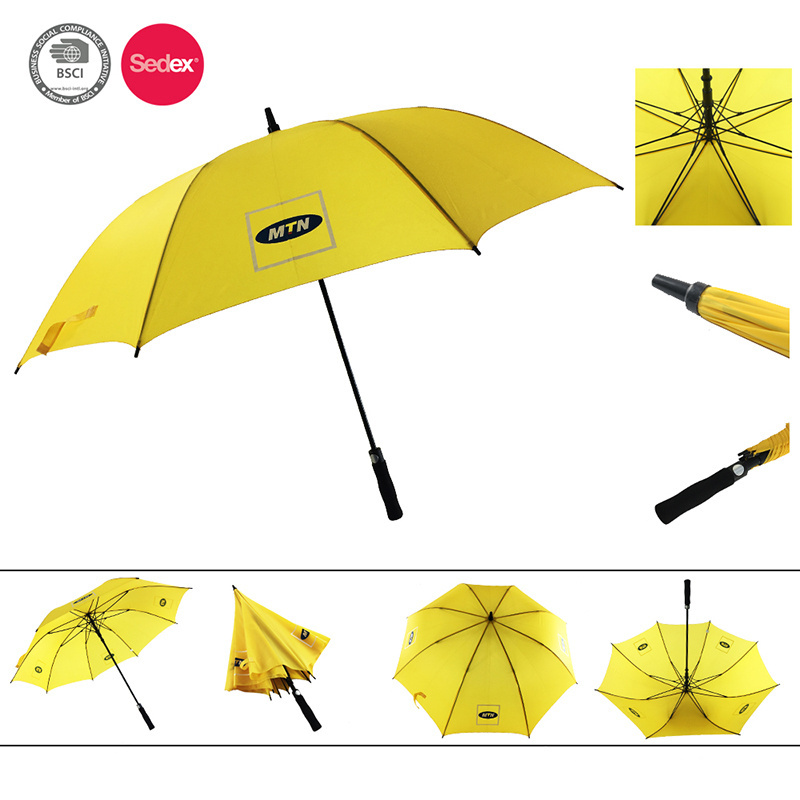 Custom New Model Windproof Rain Gift Golf Umbrella With Logo Printing For Promotion