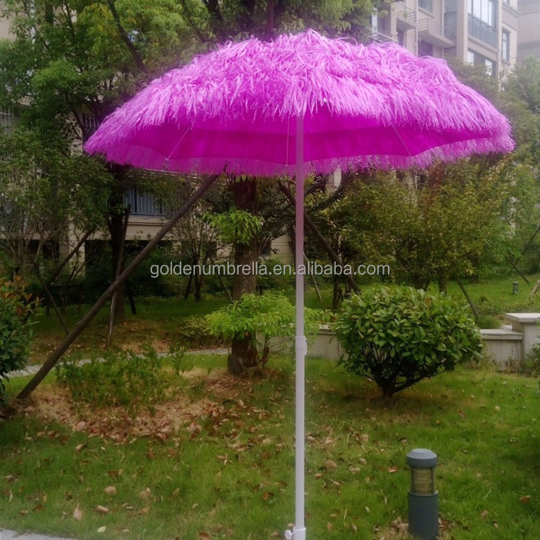 beach parasol fringe/outdoor beach umbrella/straw beach umbrella