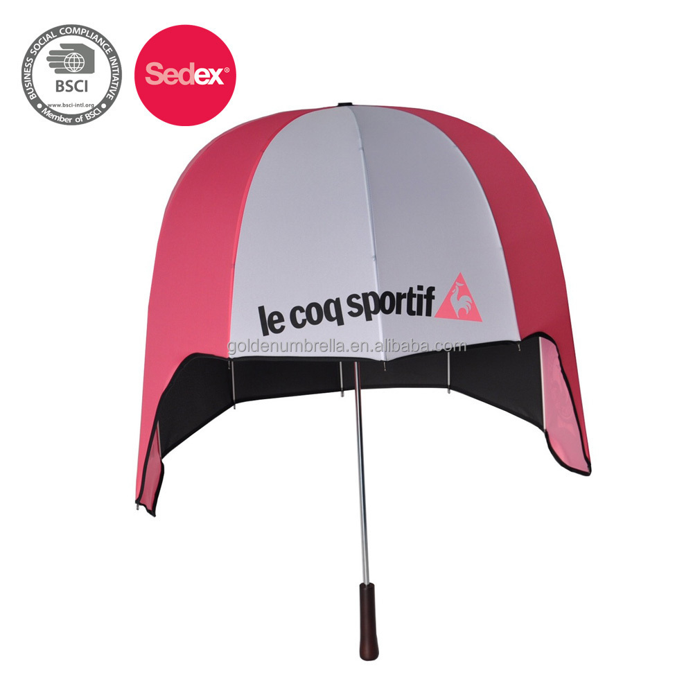 advertising custom logo hat umbrella long handle helmet umbrella