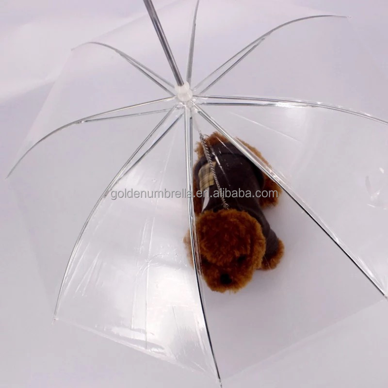 New Foldable Waterproof White transparent Pet Plastic Umbrella For Dog,High Quality Pet Dog Umbrella,Outdoor