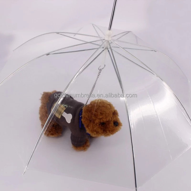 New Foldable Waterproof White transparent Pet Plastic Umbrella For Dog,High Quality Pet Dog Umbrella,Outdoor