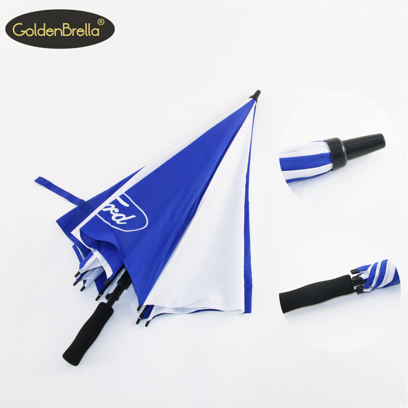 custom print logo big strong quality windproof professional golf umbrella