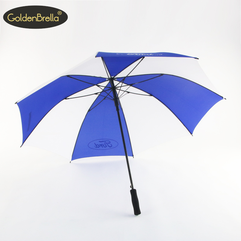 custom print logo big strong quality windproof professional golf umbrella