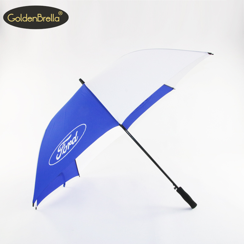 custom print logo big strong quality windproof professional golf umbrella