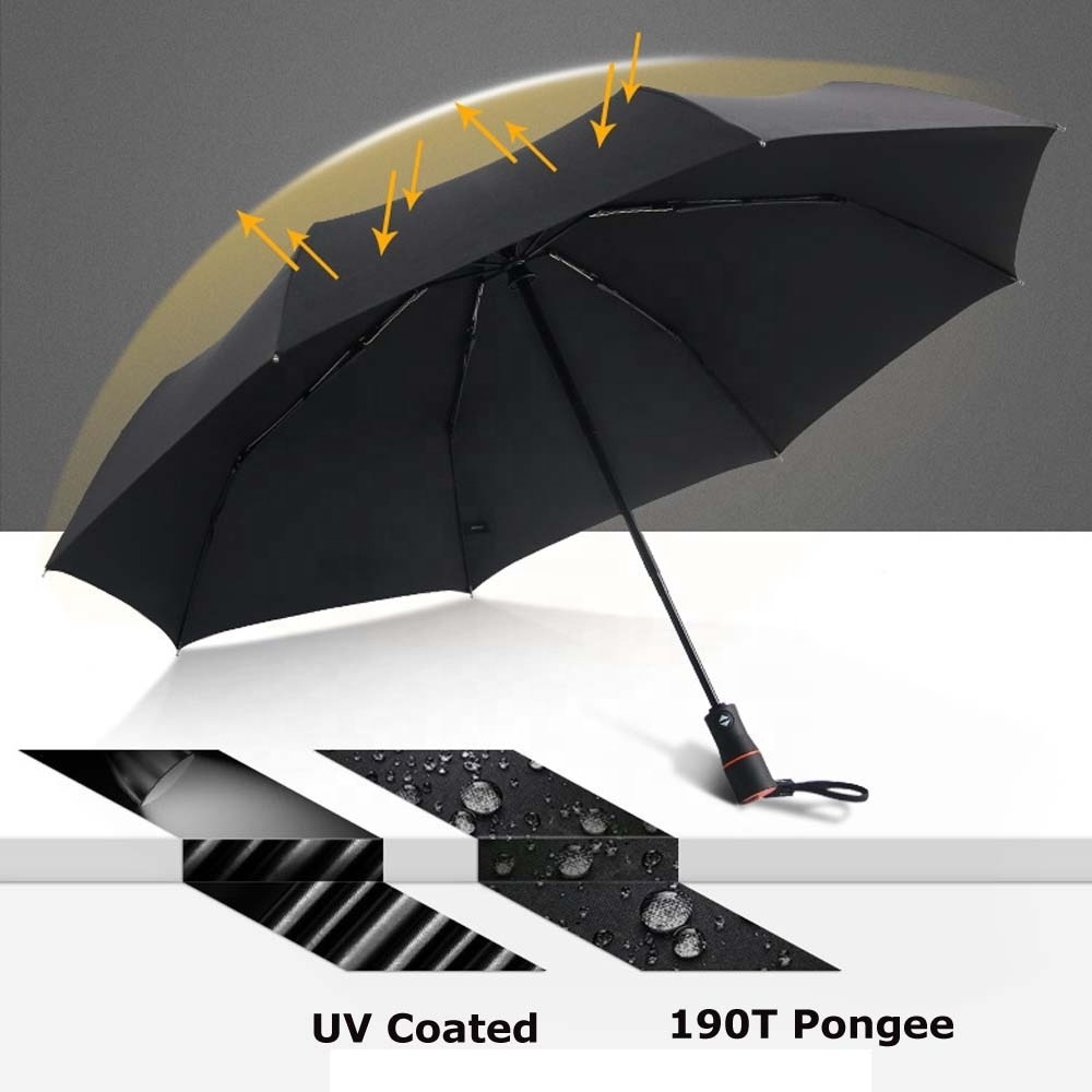 Fantastic  Wholesale Automatic Open Multi-Function USB Mobile Charge Power Bank Folding Umbrella