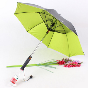 Latest UV protection electric  cooling fan umbrella with water spray