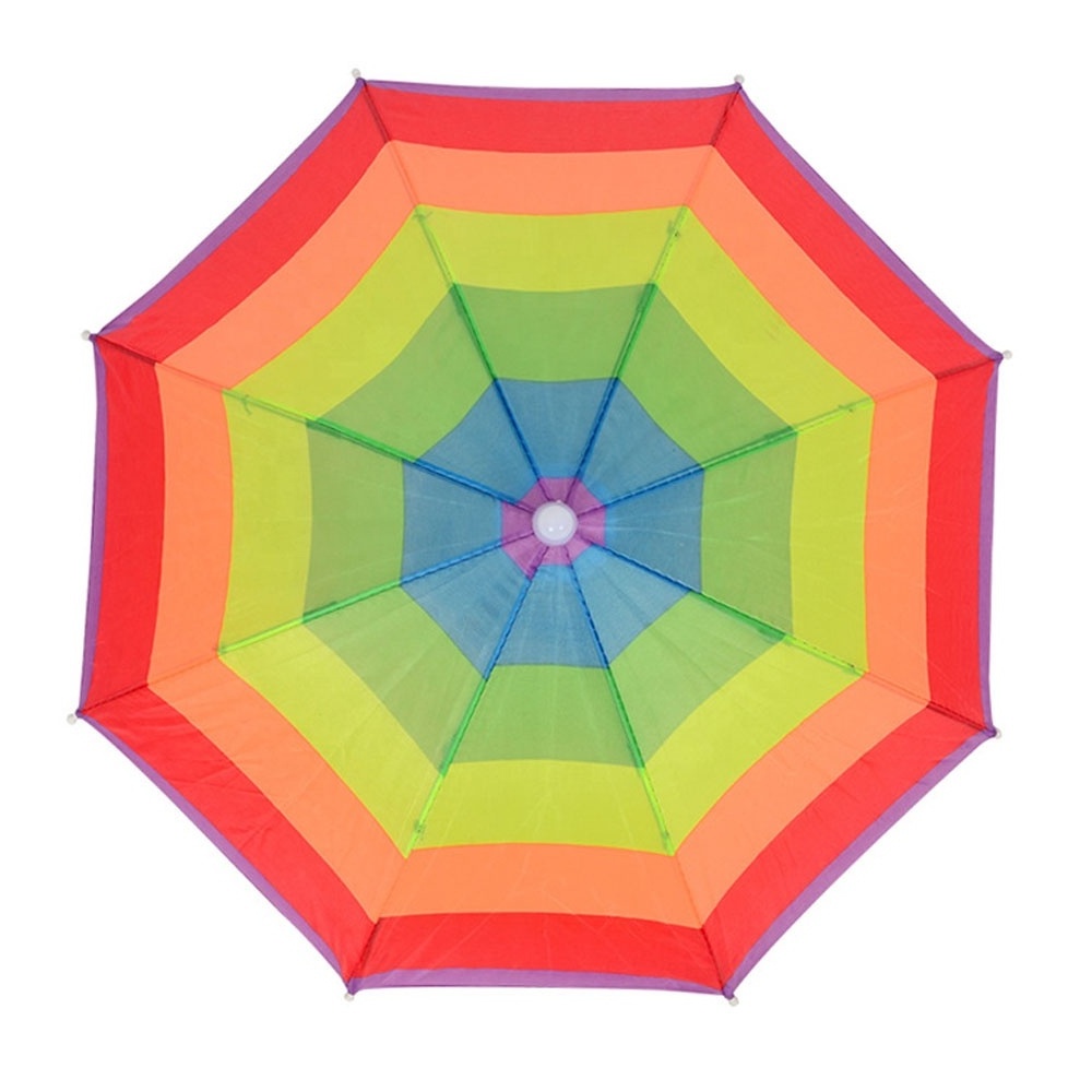 Promotional mini customized color sun  head hat umbrella