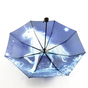 Low Moq Photo Print Factory Supply Cheap Custom horse Print Umbrella