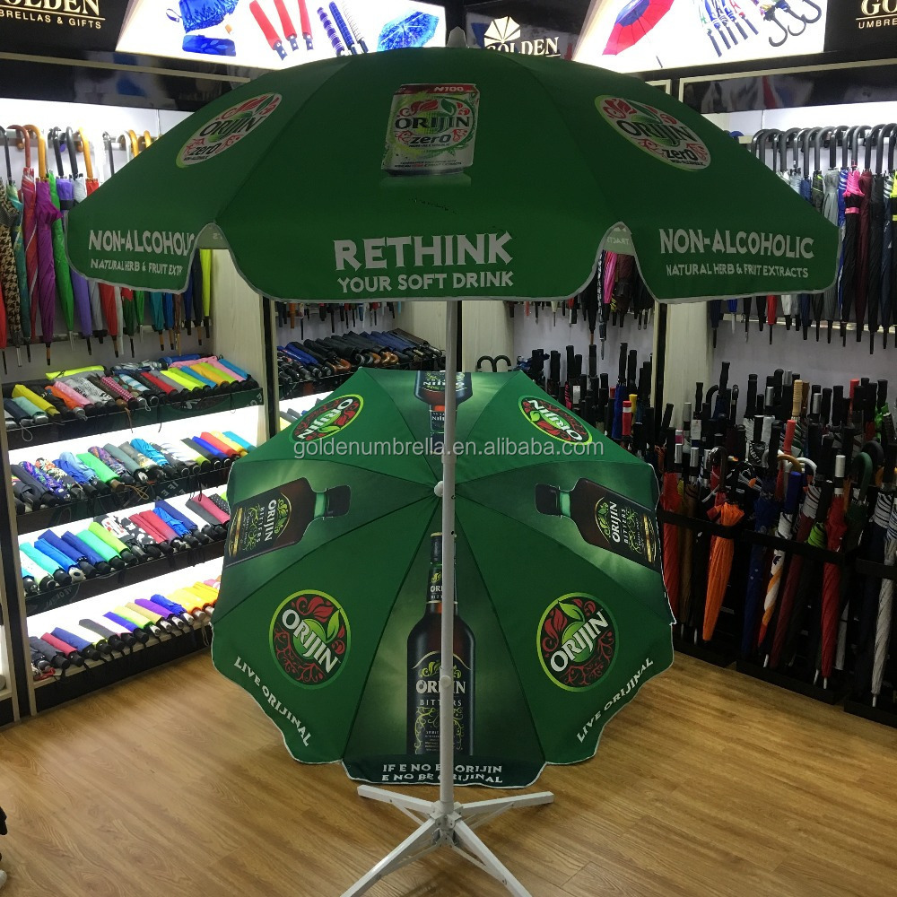 Beach Umbrella with Promotional Advertising Custom Printed