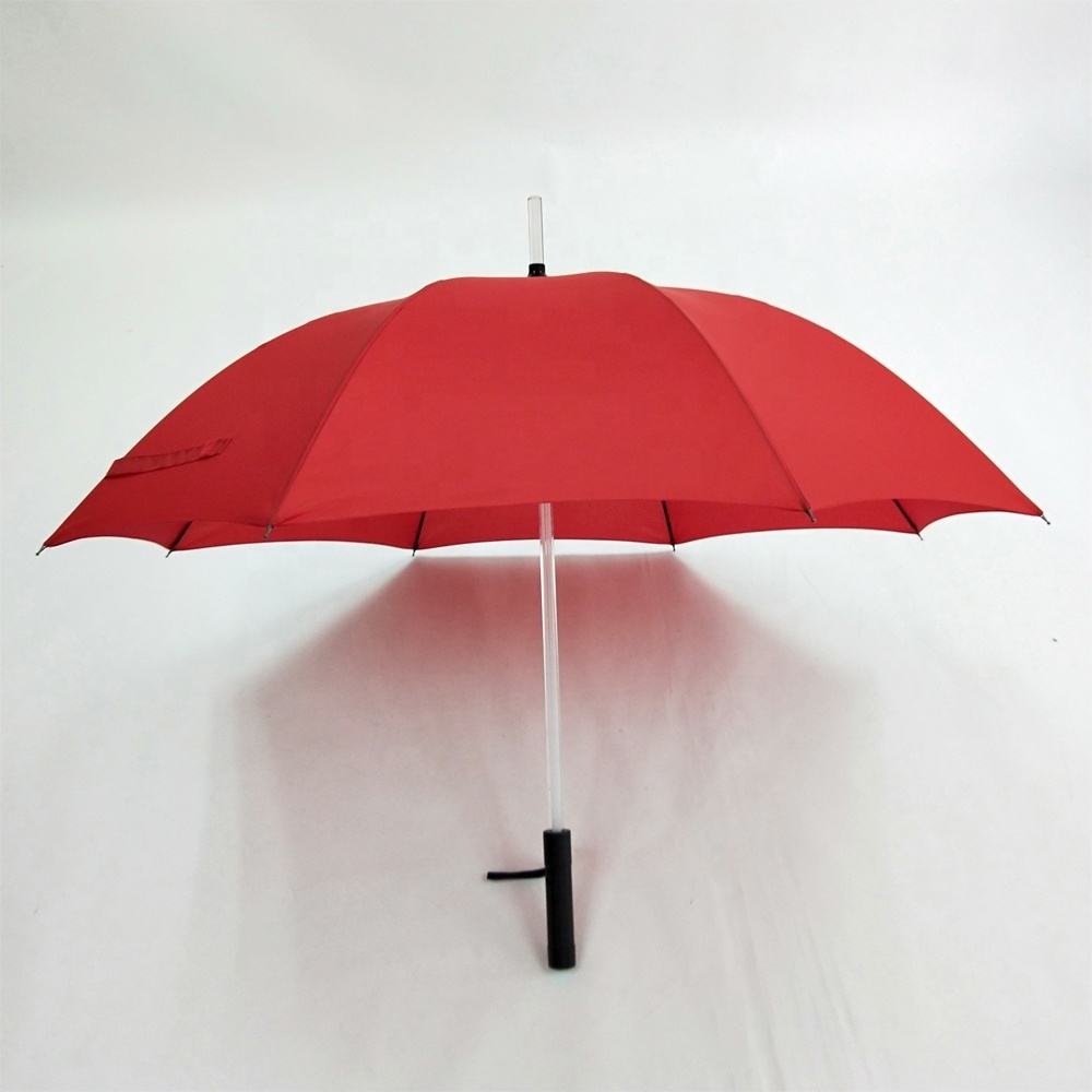 Promotional gift color changing  clear shaft led  straight umbrella with light