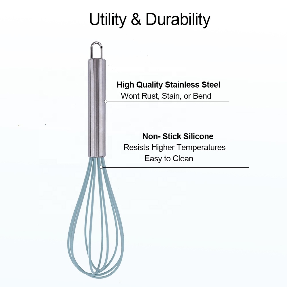 Stainless Steel Better Beater Mixer Hand Whisker Silicone Egg Whisk