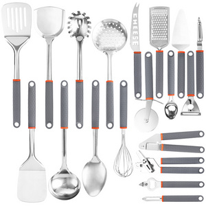 19 pcs Kitchen Accessories Polish Stainless Steel Non Stick Cozinha Cooking Utensil Set