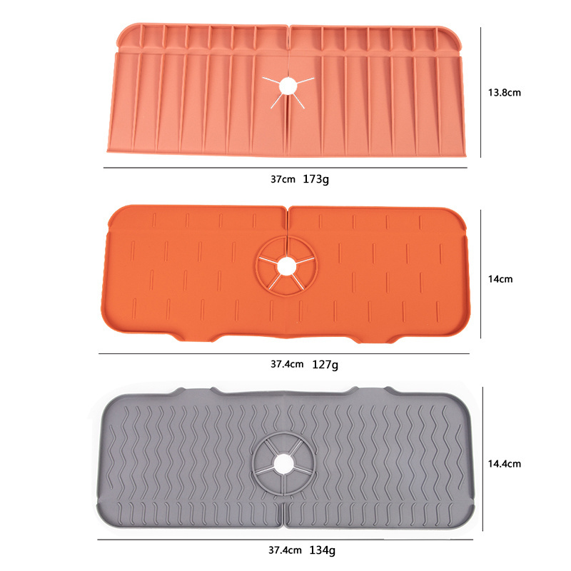 Kitchen Sink Faucet Accessories Faucet Absorbent Dry tray Mat Silicone Faucet Handle Drip Catcher Tray Mat