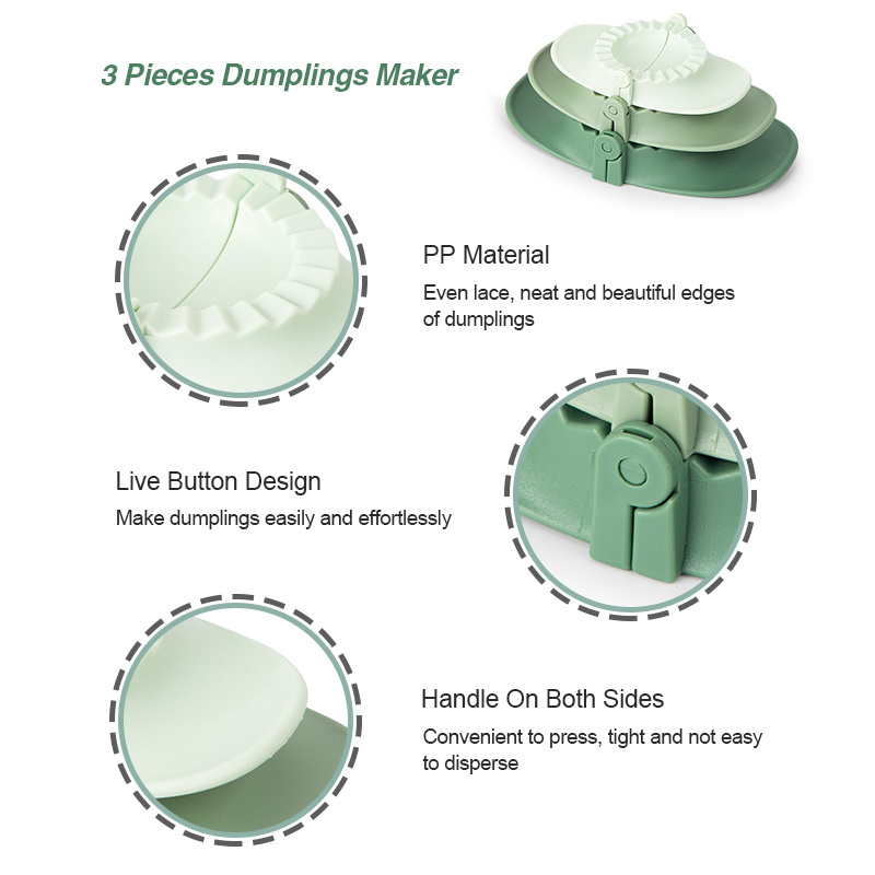 Kitchen Gadgets Tool of Stackable Dumpling Mould Plastic Dumpling Skin Wrapper Mold