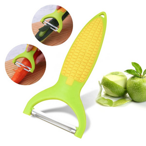 Pelador 3 En 1 Corn Shape Mini Stainless Steel Vegetable And Fruit Peeler Hand Potato Peeler For Sale