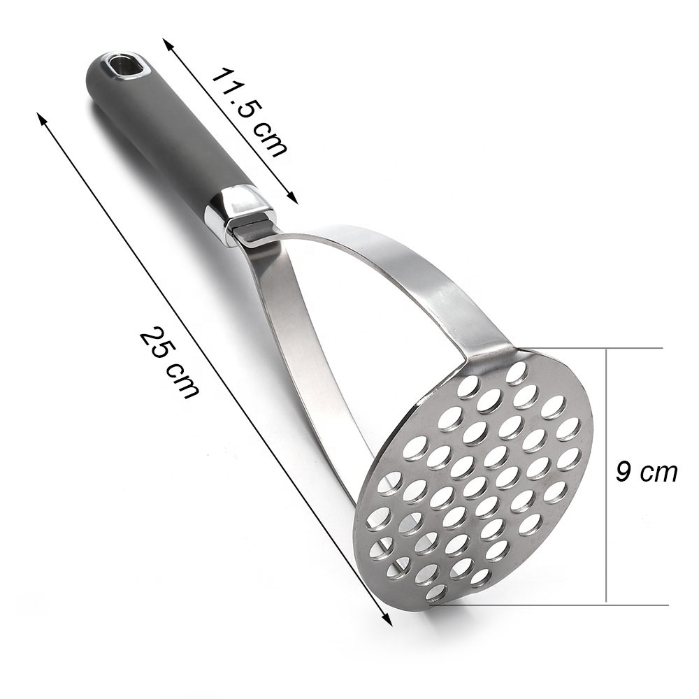 Masher Kitchen Tool Good Grip Hand Stainless Steel Fruit Vegetable Meat Potato Ricer Masher Press