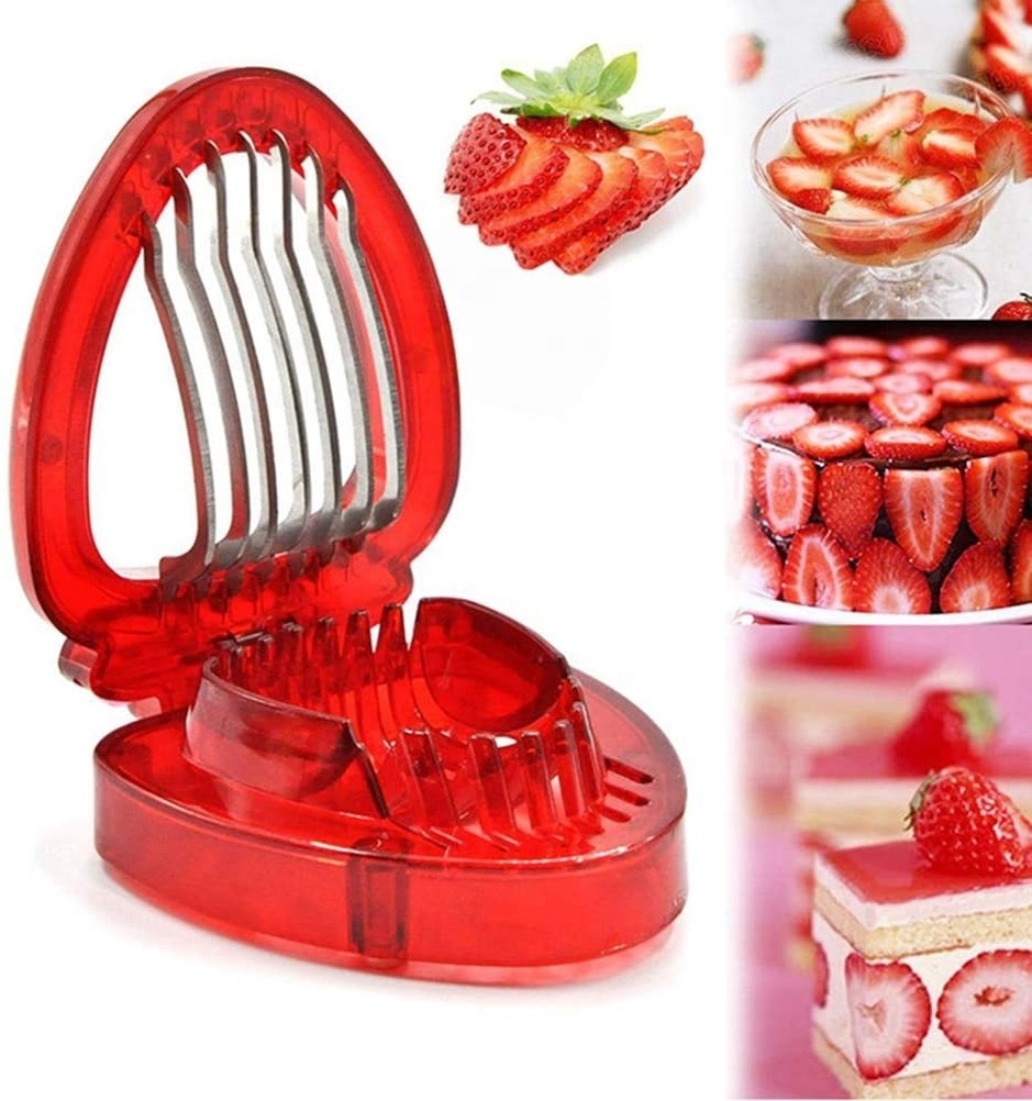 Wholesale Kitchen Gadgets Strawberry Huller and Cutter Slicer Fruit Tools