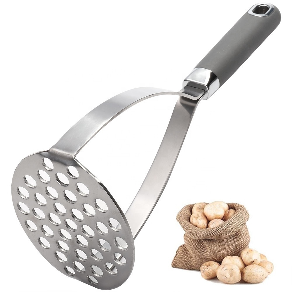 Masher Kitchen Tool Good Grip Hand Stainless Steel Fruit Vegetable Meat Potato Ricer Masher Press