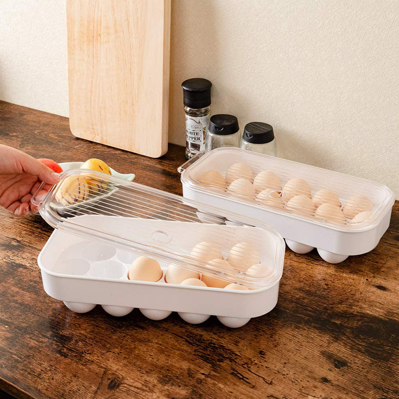 Refrigerator Storage Container Egg Shape Plastic Food Container Egg Tray Egg Box Plastic Storage Box