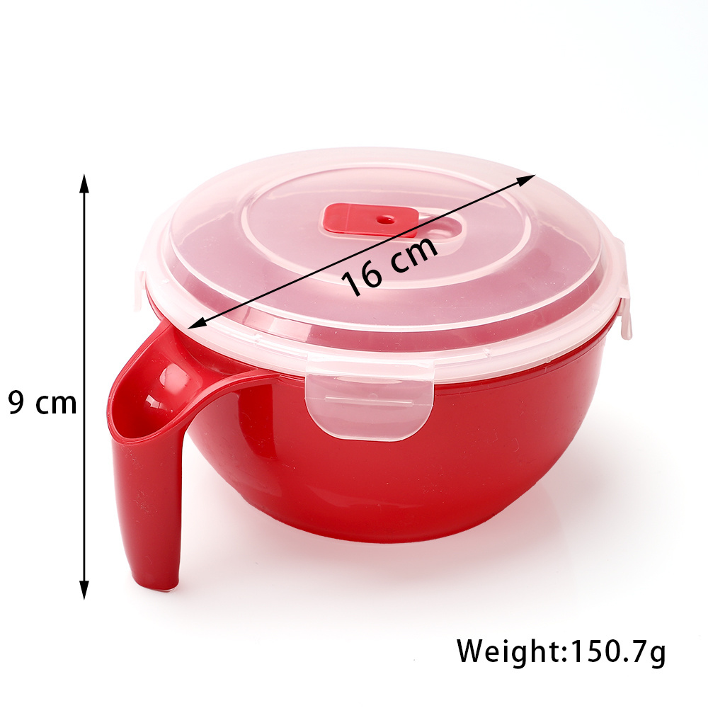 High Quality Custom Plastic Large Japanese Instant Noodle Soup Bowl Container Ramen Bowl with Lid