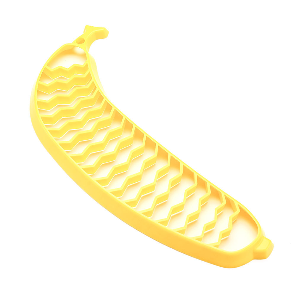 Banana Slicer Cutters Practical Kitchen Tool Plastic Salad Fruit Peeler Cutter Chopper Easy Banana Slicer