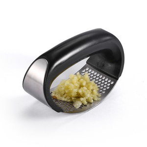 Multifunctional Hand Pressure Garlic Press Stainless Steel Arc Rocker Rocking Heavy Duty Garlic Press