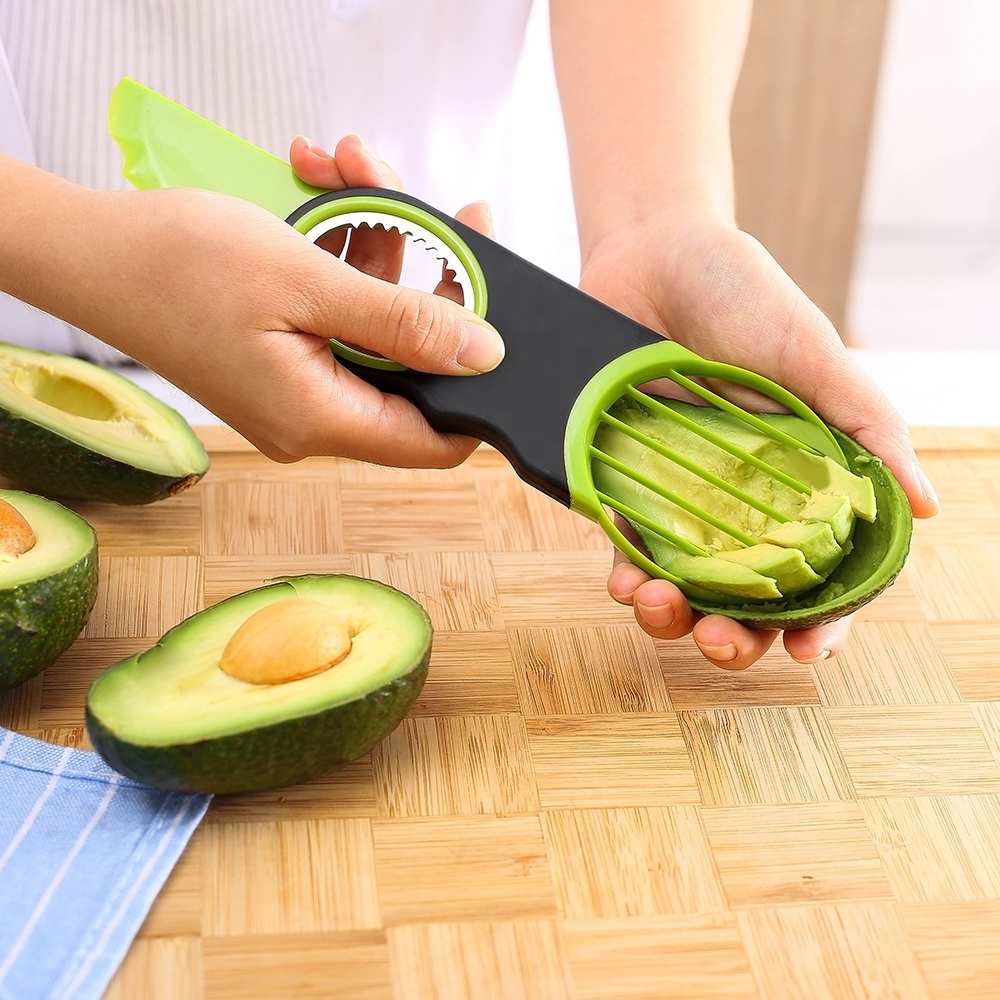 New Kitchen Gadgets Products 3 in 1 avocado tool knife+slicer+ seeder